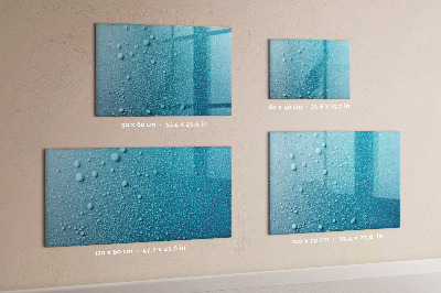 Magnetic dry erase board Blue board with magnets and photos