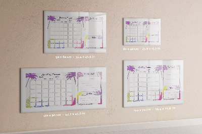 Magnetic dry erase board Monthly planner with space for photos
