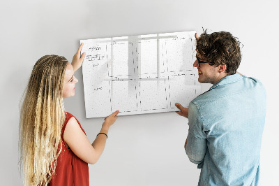 Dry erase board magnetic Monthly planner with space for photos
