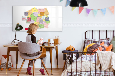 Dry erase board magnetic Interactive map of Poland for personalization