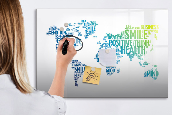Magnetic dry erase board A world full of ideas and positivity
