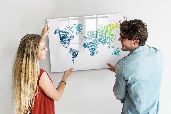 Magnetic dry erase board A world full of ideas and positivity