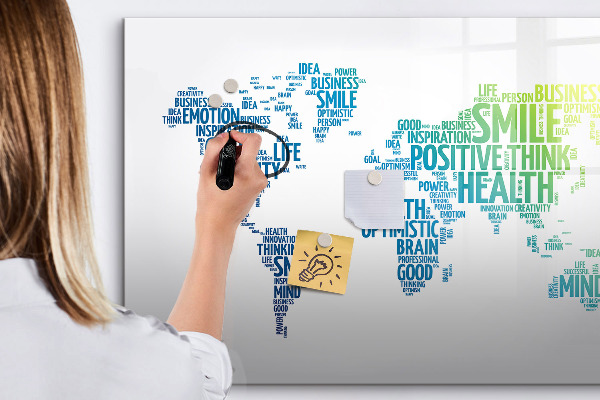 Magnetic dry erase board A world full of ideas and positivity