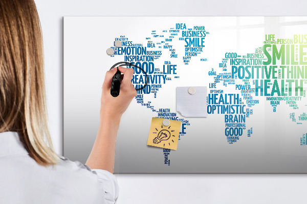 Magnetic dry erase board A world full of ideas and positivity