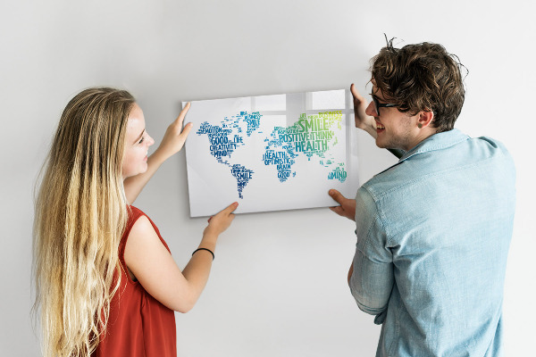 Magnetic dry erase board A world full of ideas and positivity