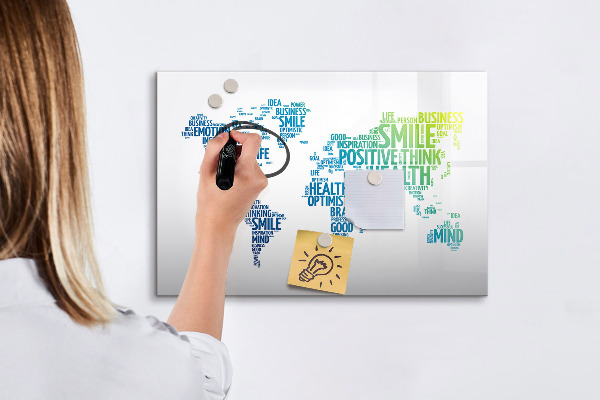Magnetic dry erase board A world full of ideas and positivity