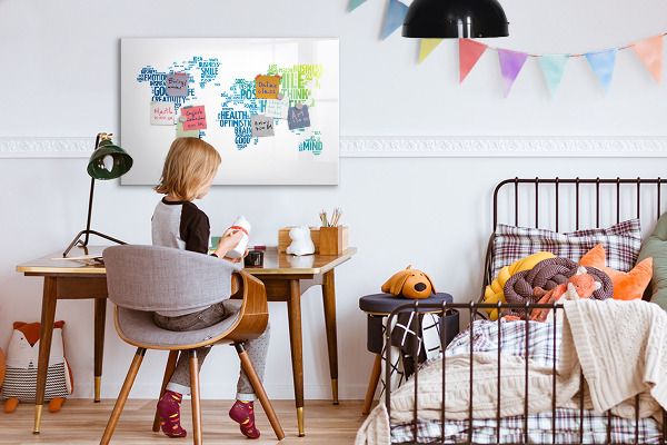 Magnetic dry erase board A world full of ideas and positivity