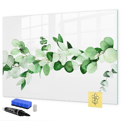 Magnetic dry erase board Green board for photos and notes