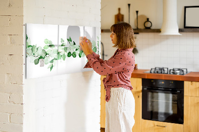 Magnetic dry erase board Green board for photos and notes