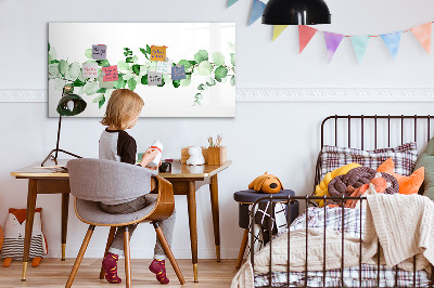 Magnetic dry erase board Green board for photos and notes