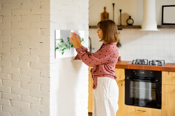 Magnetic dry erase board Green board for photos and notes