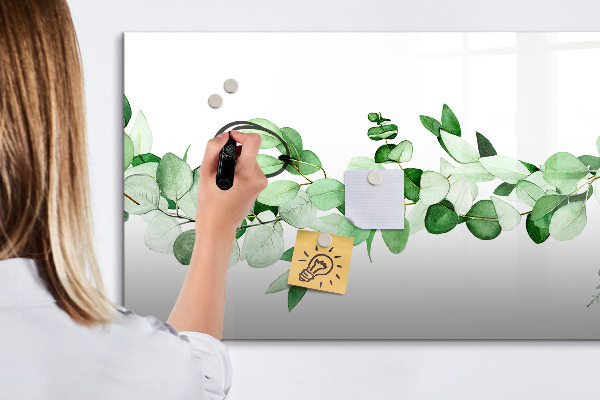 Magnetic dry erase board Green board for photos and notes