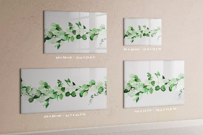 Magnetic dry erase board Green board for photos and notes