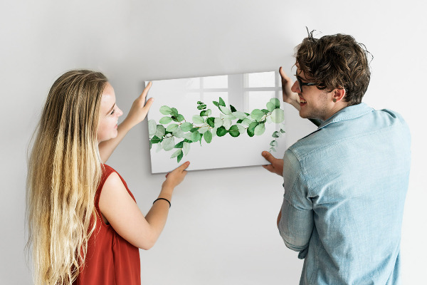 Magnetic dry erase board Green board for photos and notes