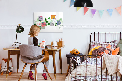 Magnetic dry erase board Green board for photos and notes