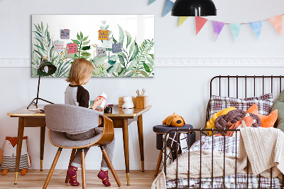 Dry erase board magnetic Green board for notes and photos