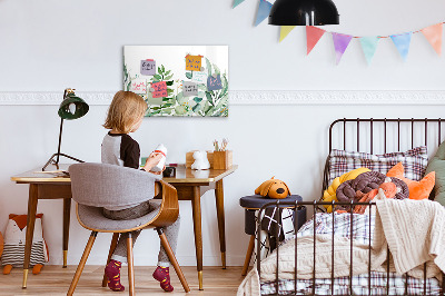 Dry erase board magnetic Green board for notes and photos