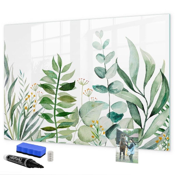 Dry erase board magnetic Green board for notes and photos
