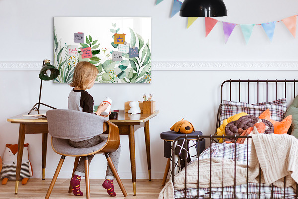 Dry erase board magnetic Green board for notes and photos