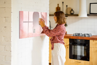 Magnetic dry erase board Stylish board for photos and notes