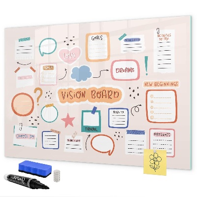 Magnetic dry erase board Creative Inspiration and Goal Board