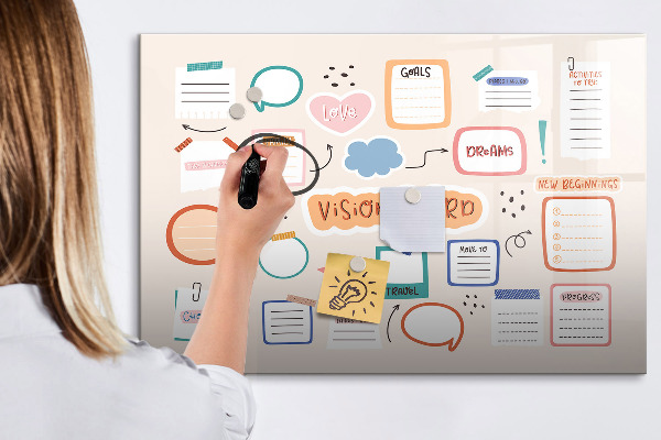 Magnetic dry erase board Creative Inspiration and Goal Board
