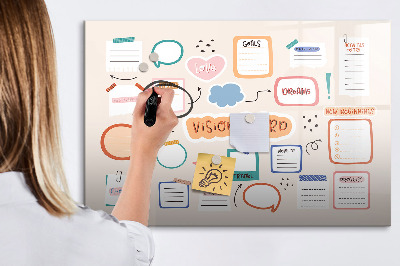 Magnetic dry erase board Creative Inspiration and Goal Board