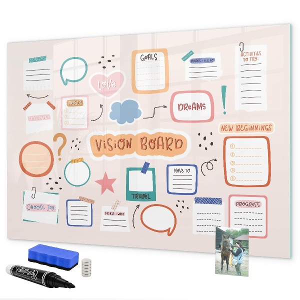 Magnetic dry erase board Creative Inspiration and Goal Board