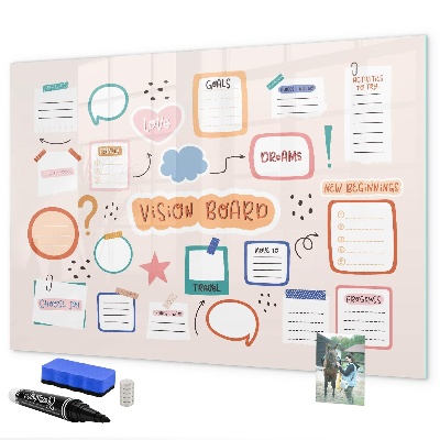 Magnetic dry erase board Creative Inspiration and Goal Board