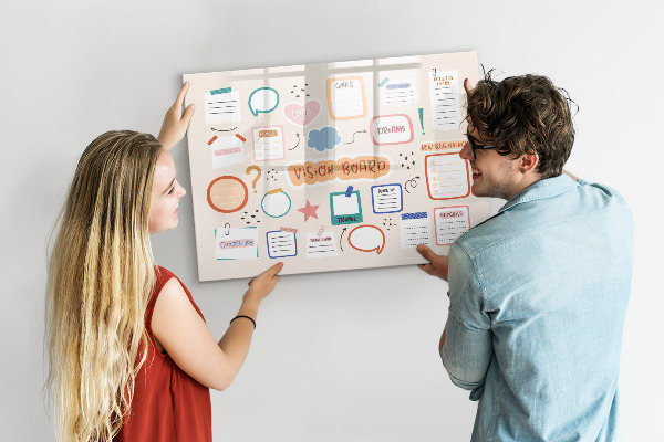 Magnetic dry erase board Creative Inspiration and Goal Board