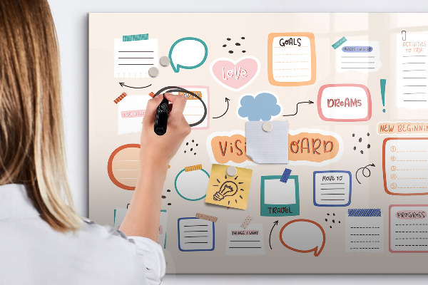 Magnetic dry erase board Creative Inspiration and Goal Board