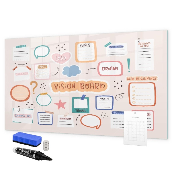 Magnetic dry erase board Creative Inspiration and Goal Board