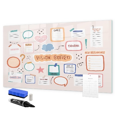 Magnetic dry erase board Creative Inspiration and Goal Board
