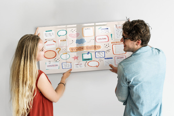 Magnetic dry erase board Creative Inspiration and Goal Board