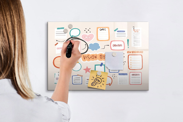 Magnetic dry erase board Creative Inspiration and Goal Board
