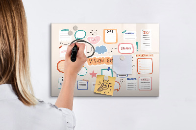 Magnetic dry erase board Creative Inspiration and Goal Board