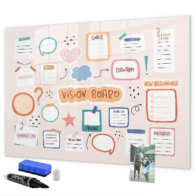 Magnetic dry erase board Creative Inspiration and Goal Board