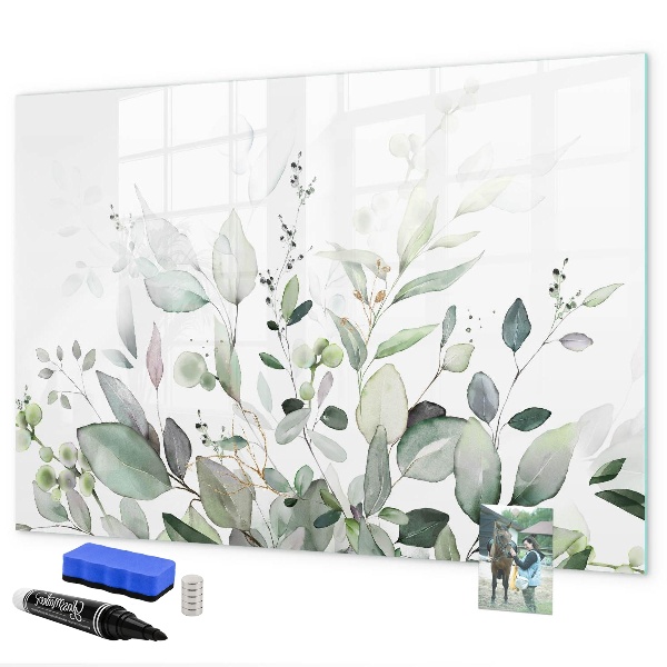 Dry erase board magnetic Decorative board for photos and notes
