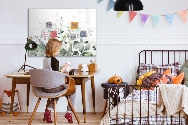 Dry erase board magnetic Decorative board for photos and notes
