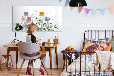 Dry erase board magnetic Decorative board for photos and notes