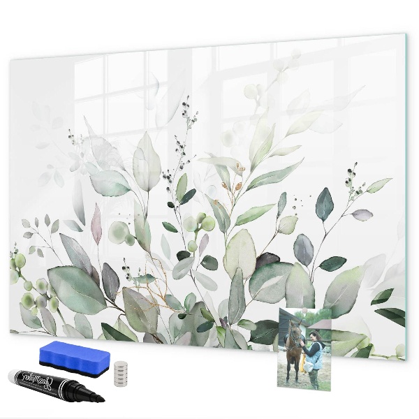 Dry erase board magnetic Decorative board for photos and notes