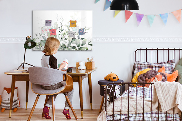 Dry erase board magnetic Decorative board for photos and notes