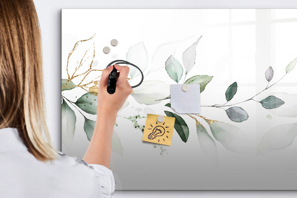 Dry erase board magnetic Stylish board for photos and notes