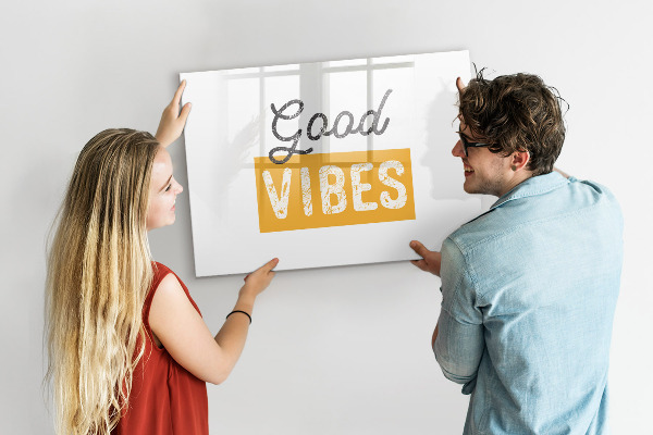 Magnetic dry erase board Positive vibes and memories