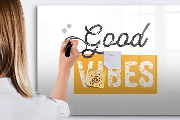 Magnetic dry erase board Positive vibes and memories
