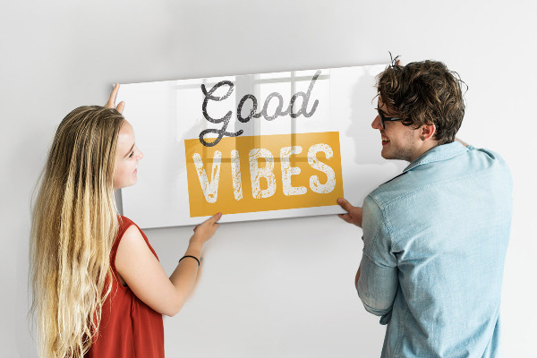 Magnetic dry erase board Positive vibes and memories