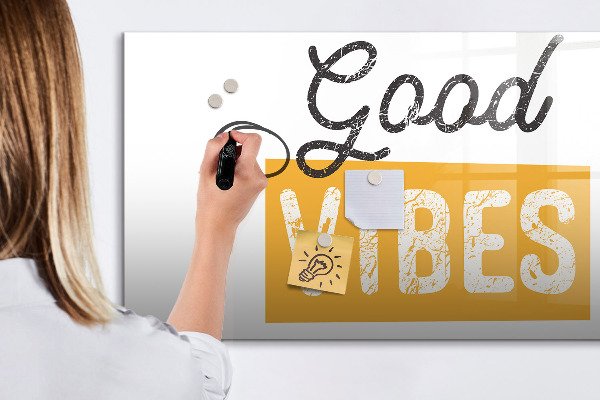 Magnetic dry erase board Positive vibes and memories
