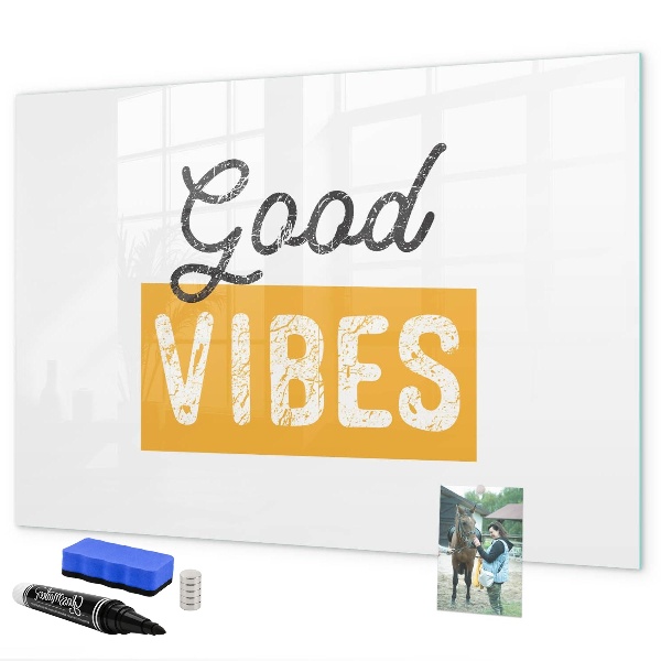 Magnetic dry erase board Positive vibes and memories