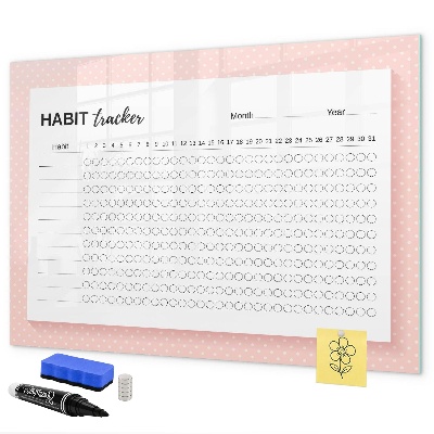 Dry erase board magnetic Habit Tracking with Personal Photos