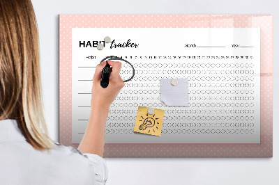 Dry erase board magnetic Habit Tracking with Personal Photos